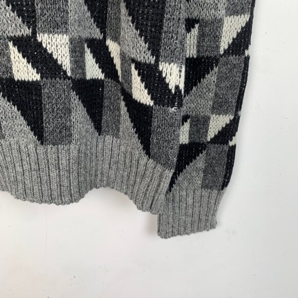 H14322 Saint Laurent slp Saint Laurent Dark gray checked wool round neck long sl - Picture 4 of 8